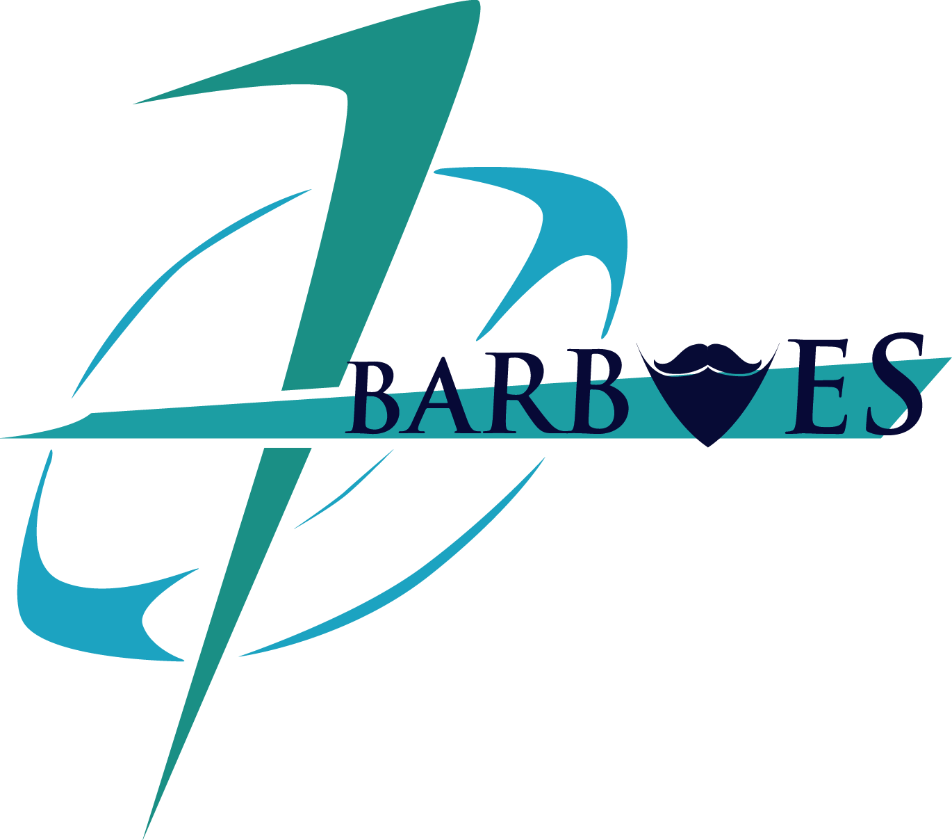 Logo Barbues bleu vert